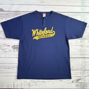Vintage Mesh Baseball Jersey Paramount XXL Navy Blue Poly/Cotton Whiteford 14